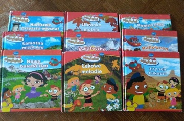 Komplet książki Mali Ensteini Disney 9 sztuk. 