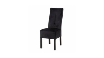 TRZY Krzesła tapicerowane czarne BLAINE