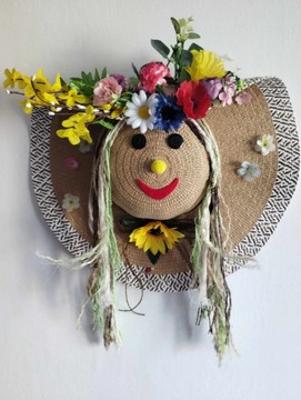 Pani Wiosna dekoracja kapelusz kwiatki DZIEŃ MATKI