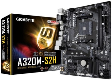 GIGABYTE A320M-S2H AM4 HDMI DDR4 M2 VGA DVI BOX !!