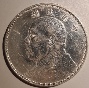 1 dolar/ 1 yuan, 1914 rok, Chiny, Ag 900