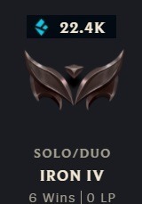 konto lol iron 4 0LP S14 EUNE 20 postaci + 22k BE