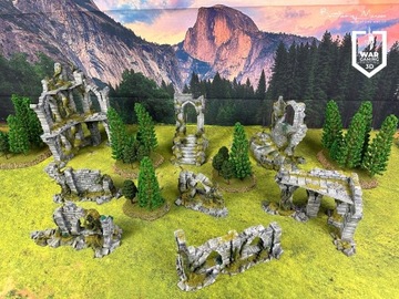 Makieta, tereny ruiny do gry bitewnej Warhammer AoS 3D wersja niemalowana