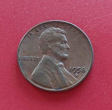 Moneta USA 1 cent 1958D