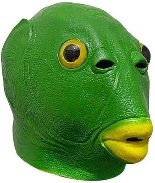 Zielona maska Murloc, jaszczórka, maska na głowę