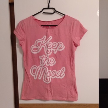 Koszulka damska T-shirt XS/34 różowa Top Secret