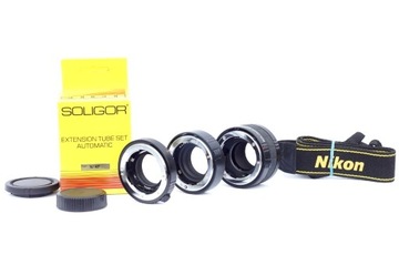 Soligor pierścienie pośrednie Nikon N/AF + pasek GRATIS