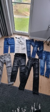 Jeansy 8 szt XS/S ZARA h&M 