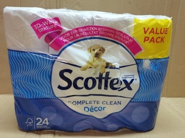 Scottex 4526450 Papier Toaletowy, 24 Sztuk, Biały 