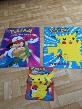 3 Oryginalne plakaty Pokemon z 1999