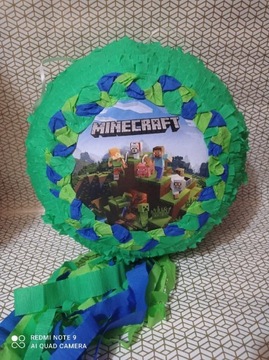 Piniata urodzinowa Minecraft  + kij 