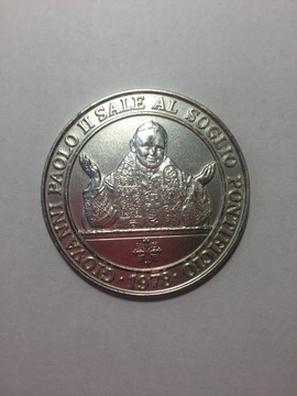 Medal J.PawłaII-1978rINTRONIZACJA posreb.śr.50mm