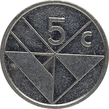 Aruba 5 cents 1992, KM#1