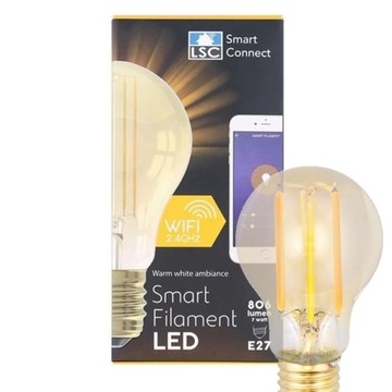 SMART żarówka filament LED 7W 806lm E27 WIFI