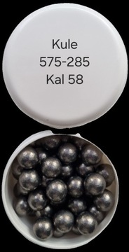 Kule ołowiane kal. 58 (575-285 grain.) 50 szt.