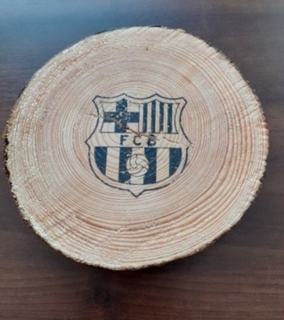 Fc Barcelona. Plaster drewna dekoracyjny ozdobny 