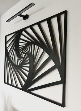 Czarny loftowy obraz dekor panel ażurowy 120x80