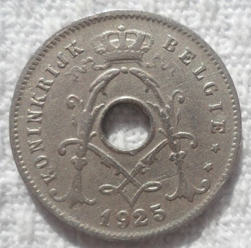Belgia Belgie Albert I Koburg 5 centymów 1925 GVF