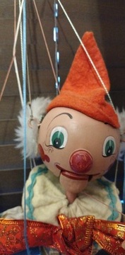 Stara zabawka marionetka Pelham Puppets Clown