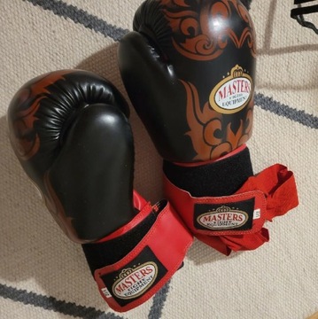 Masters rękawice bokserskie BOKS 8 Czarne czerwone