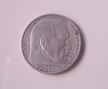 2 Reichsmark Silber Paul von Hindenburg