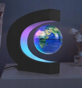 Lewitujący globus interaktywny podświetlany globus