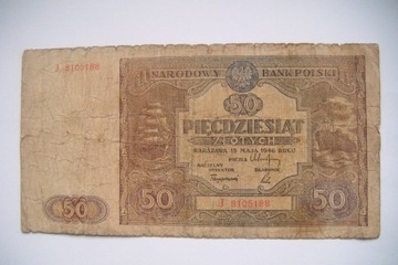 Polska Banknot 50  zł.1946 r. 