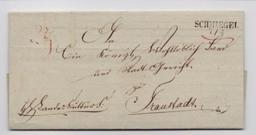 Śmigiel (Schmiegel) - list do Wschowy ok. 1840 r. 