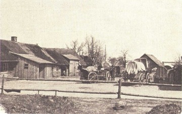 KRESY- Poczta Rzeszy -1917 furmanki konie chaty