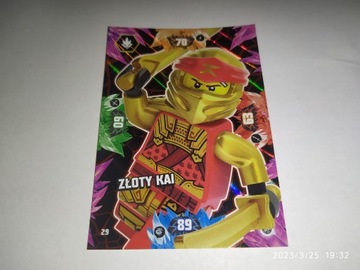 Karta LEGO Ninjago S8 nr 29 Złoty KAI