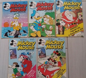 Mickey Mouse, 1,2,3/1990, 3 i 8/1991 + GRATIS KD