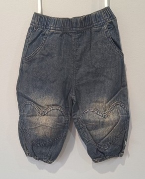 pippi dziecięce spodnie bawełna ala jeans r. 68