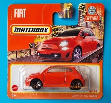 MATCHBOX FIAT 500 TURBO czerwony nowość