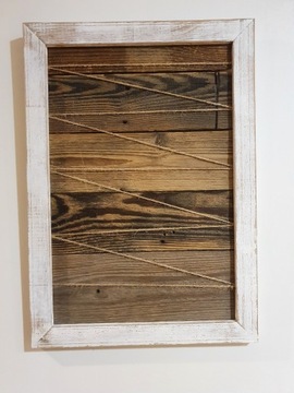 Ramka na zdjęcia sznurki stare drewno galeria