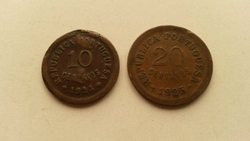 10 i 20 centavos 1925 Portugalia