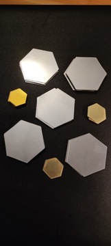 Lusterka naklejane hexagon 