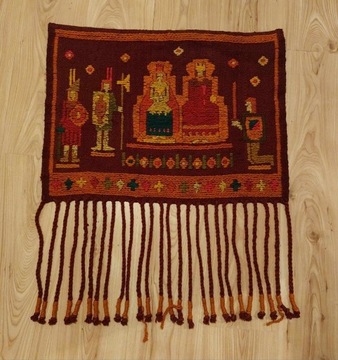 kilim gobelin Cepelia PRL Król I Królowa