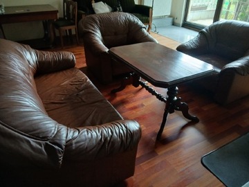 Sofa rozkładana dwuosobowa, 2 fotele 