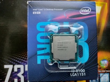 Procesor Intel Core i3-8100 4x 3,6GHz Cooler BOX