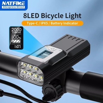 Lampa  NATFIRE GTR60 LCD Oled 10000mAh Powerbank 