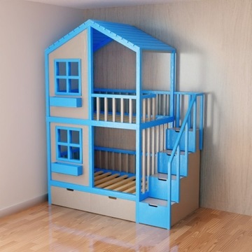 Łóżeczko łóżko piętrowe domek dla dzieci RATY