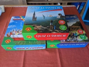 Pakiet 3 gry QUIZ: o świecie, o Europie, o Polsce