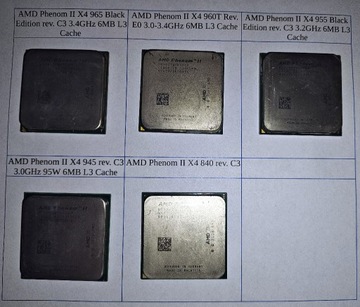 AMD Phenom II X4 955 Black Edition i inne CPU AM3