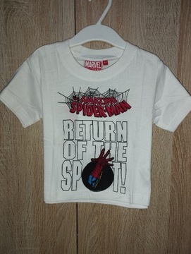 T-shirt biały Spiderman r. 92