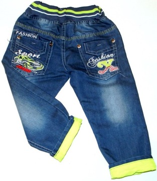 SPORT CARS Spodnie jeans błękit 104/110(5)nowe