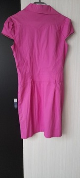 Kobieca S koszula długa różowa roc sukienka 