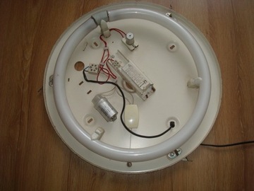 Lampa z świetlówką kołową 40W z PRL-u