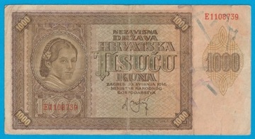 Chorwacja 1000 kuna 1941 - E