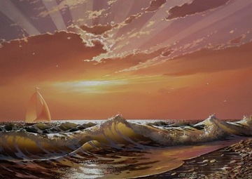 Ihor Tormin "Złoty świt" obraz olejny 