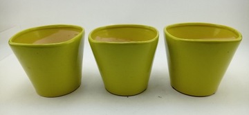 Osłonki ceramiczne seledynowe 3 sztuki 